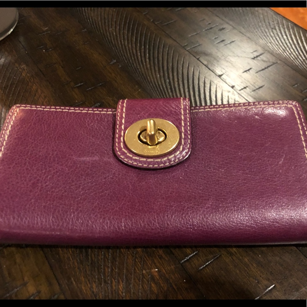 Leather coach wallet